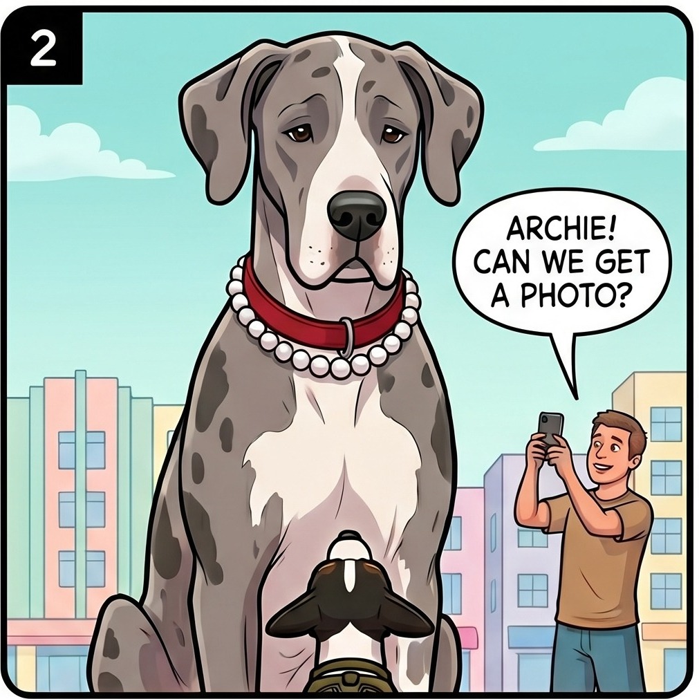 Max meets Archie — panel 2