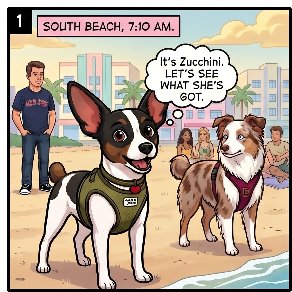 Max meets Zucchini — panel 1