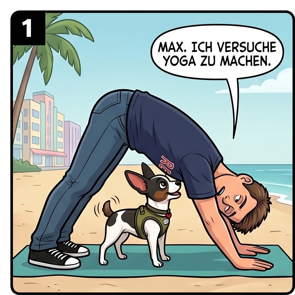 Yoga mit Max — panel 1