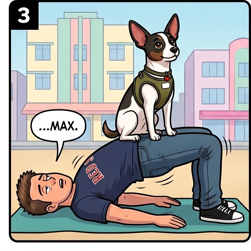 Yoga mit Max — panel 3