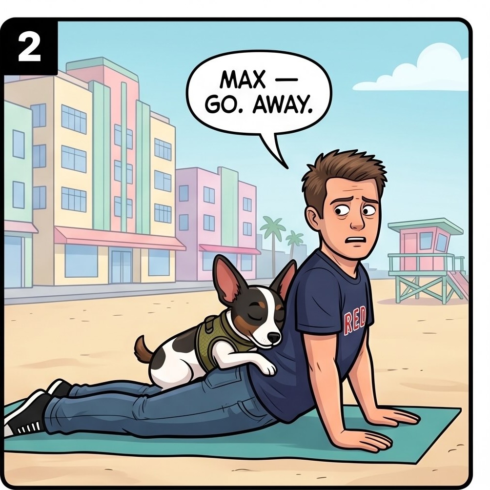 Yoga with Max — panel 2