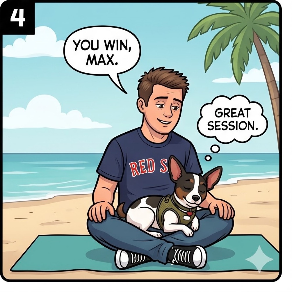 Yoga with Max — panel 4
